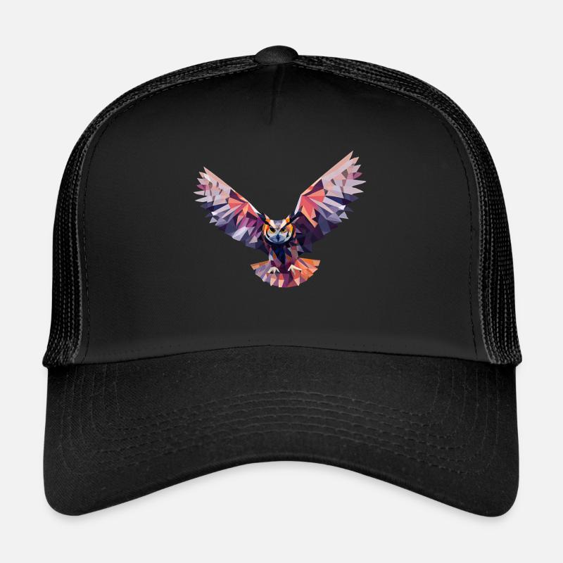 GEOMETRISCHE EULE, ABSTRAKTE EULENKUNST Trucker Cap