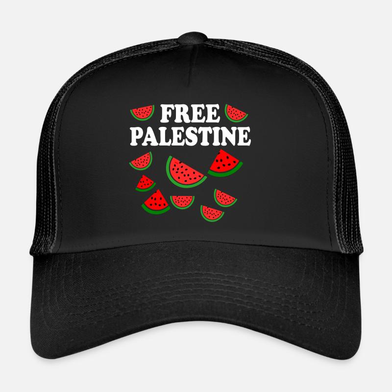 Free palestine - Trucker Cap - Schwarz/Schwarz