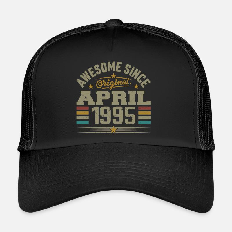 April 1995 Birthday Vintage 1995 Gift Idea Trucker Cap