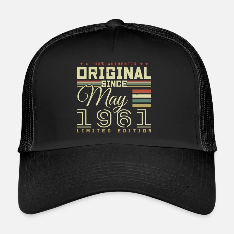 Cadeau Anniversaire Mai 1961, Gift May 1961 Casquette trucker 