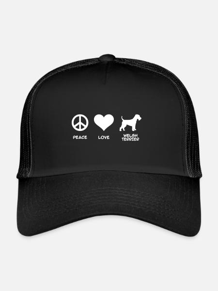Welsh Terrier - Trucker Cap - black/black - Front