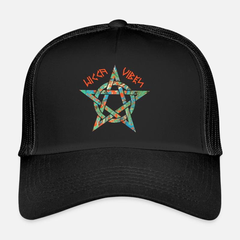 pentagramm 3 e 4 wicca vibes runen Trucker Cap