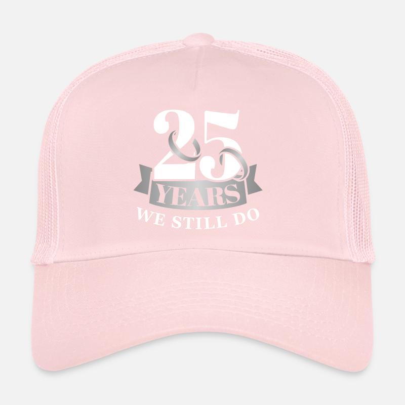 Silver wedding anniversary Trucker Cap