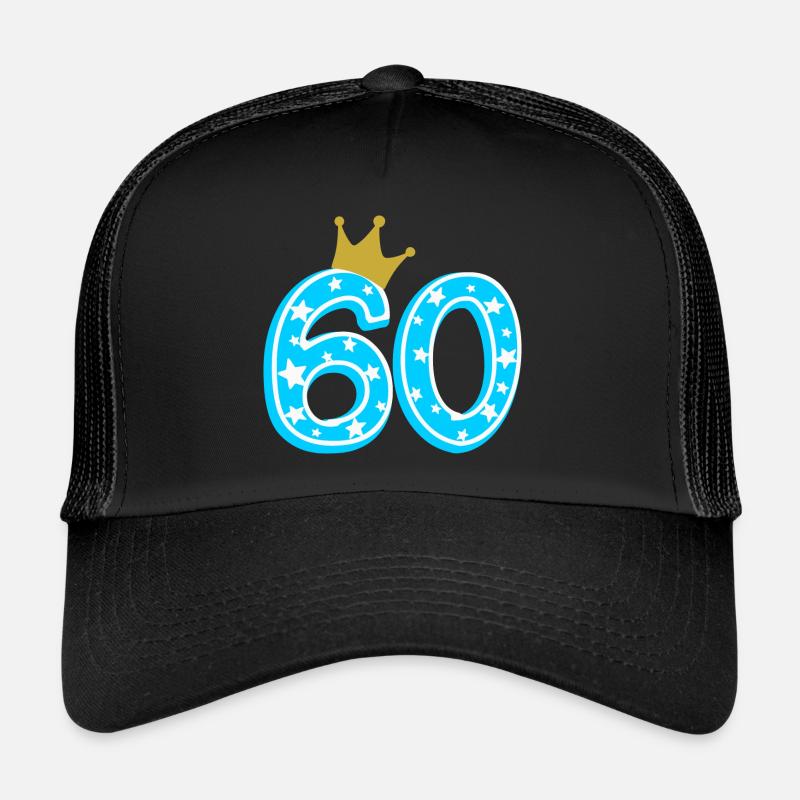60 Krone 60th birthday 60 years - Trucker Cap - black/black