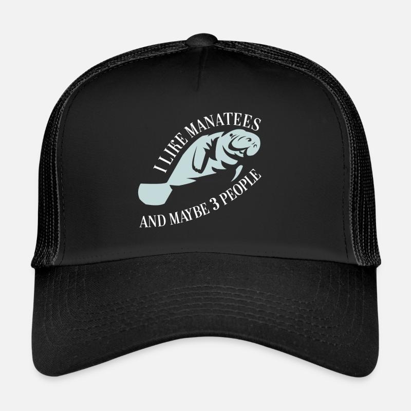 Ich liebe Manatees, die floaty potatoe Trucker Cap