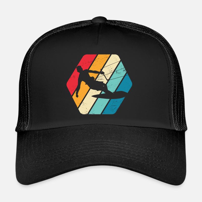Kitesurfen Kiteboarder Kitesurfer Sport Retro Trucker Cap
