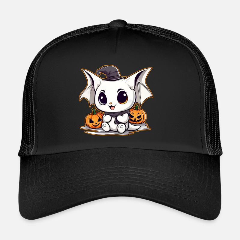 Mignon monstre d’Halloween avec des citrouilles Casquette trucker 