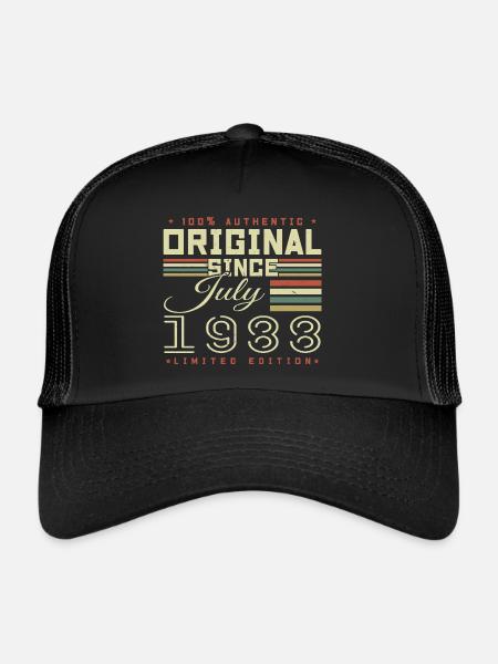 July 1988 Birthday July 1988 July 1988 - Trucker Cap - black/black - Front