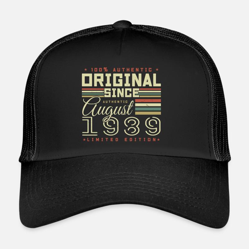 Août 1989 Retro Août 1989 Août 1989 Anniversaire Casquette trucker 