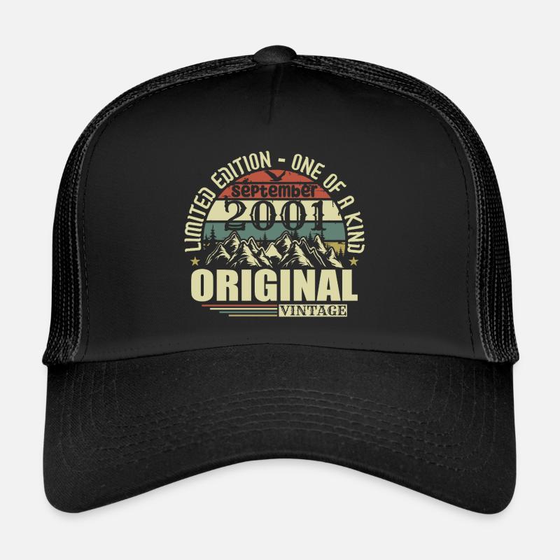 September 2001 Vintage September 2001 Birthday Trucker Cap