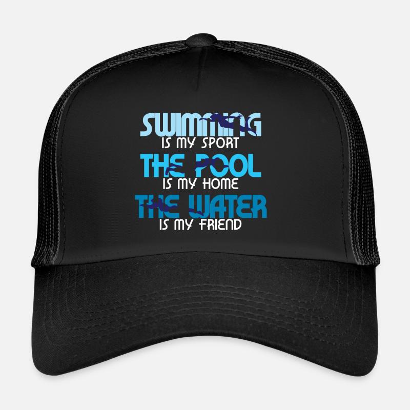 Schwimmen Spruch Leidenschaft Freund Trucker Cap
