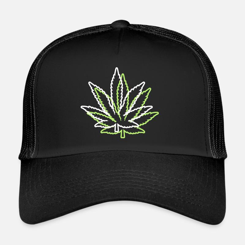 kush weed cannabis blatt symbol hanf Trucker Cap