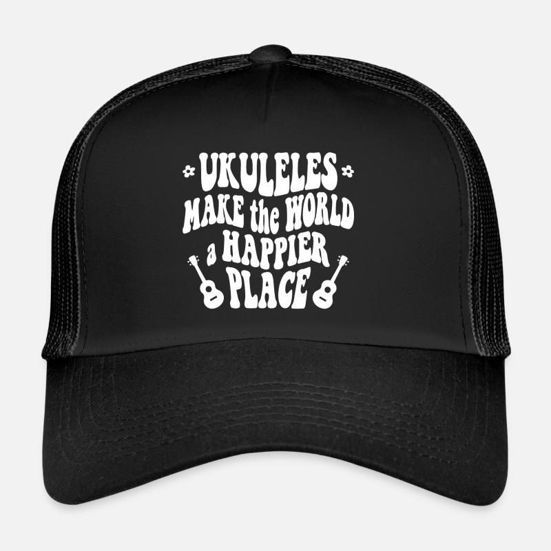 Les ukulélés rendent le monde plus heureux Casquette trucker 