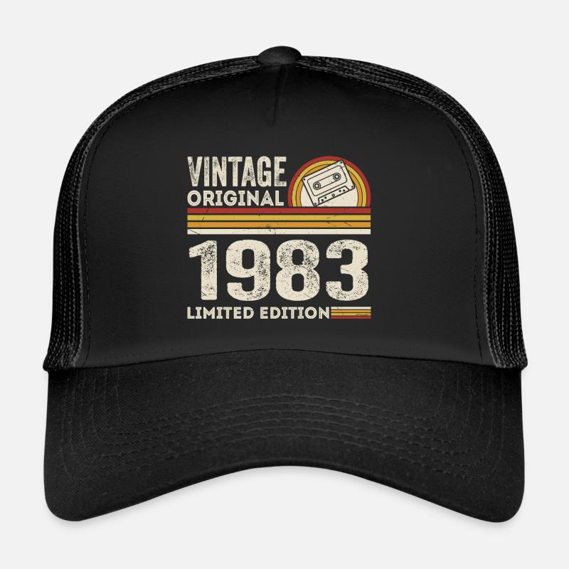 Vintage 1983 Cassette 1983 - 42e anniversaire 1983 Casquette trucker 