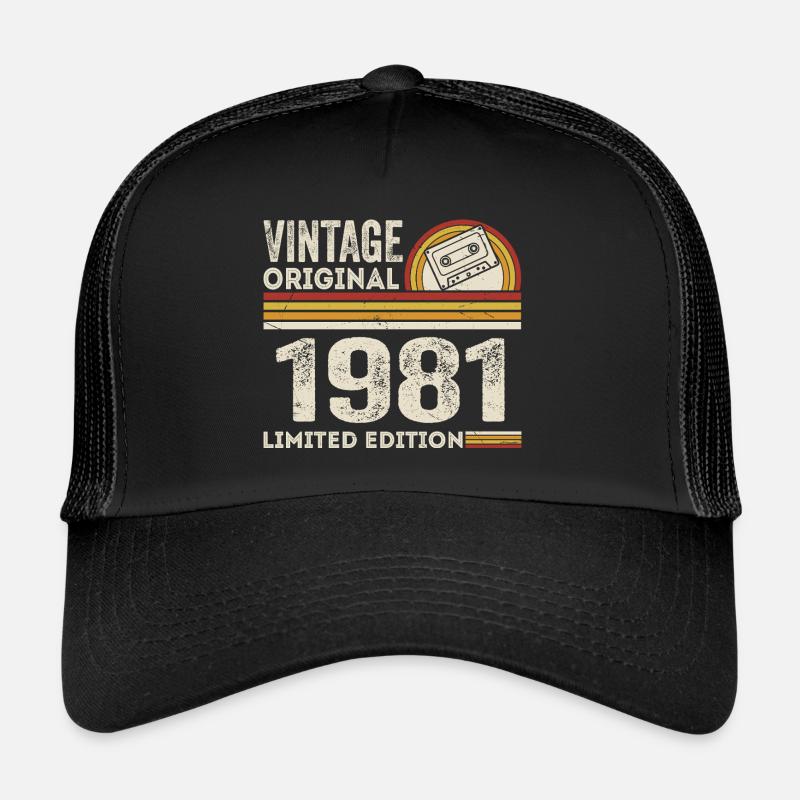 Vintage 1981 Cassette 1981 - 44th Anniversary 1981 Trucker Cap