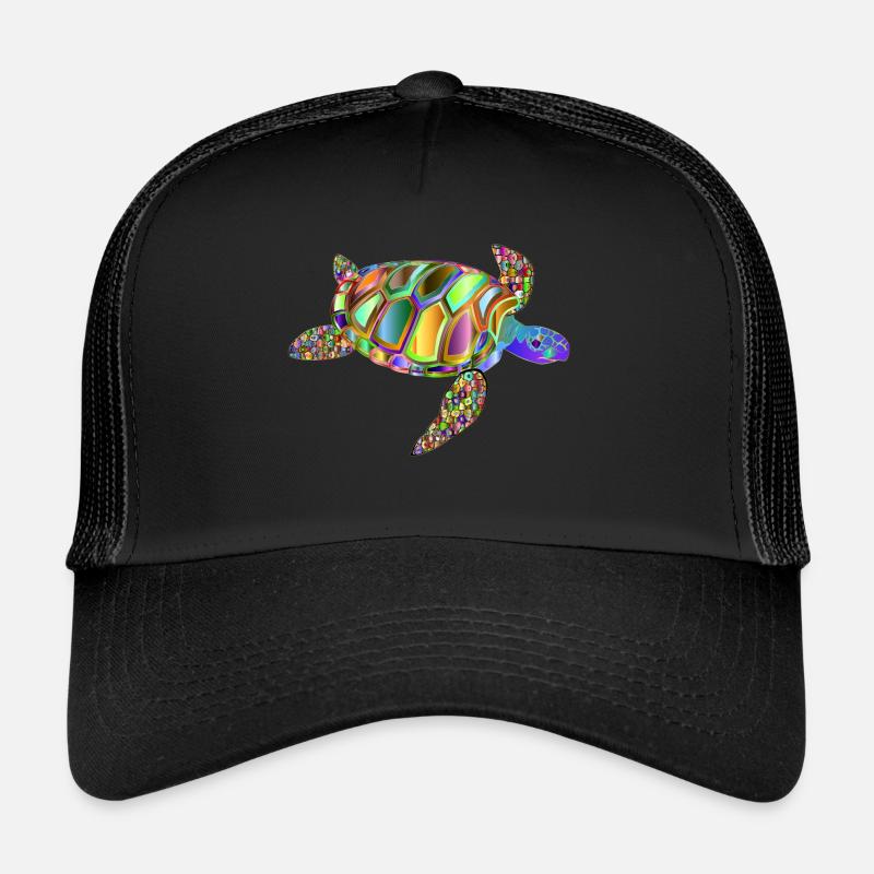 turtle / RAINBOW TURTLE - Trucker Cap - black/black