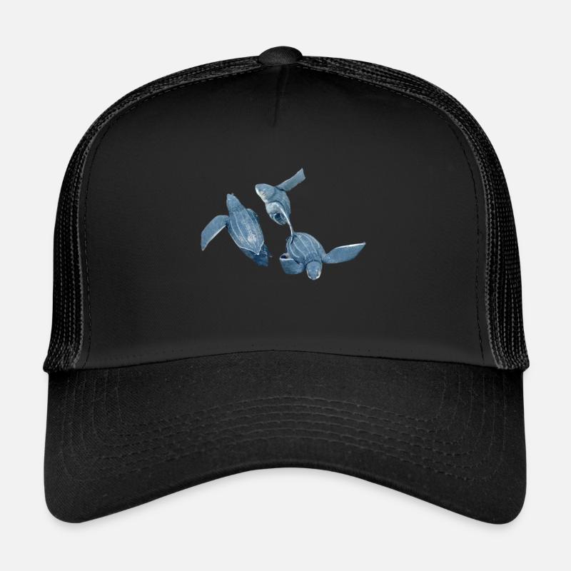 tortue luth 2 - Casquette trucker  - noir/noir