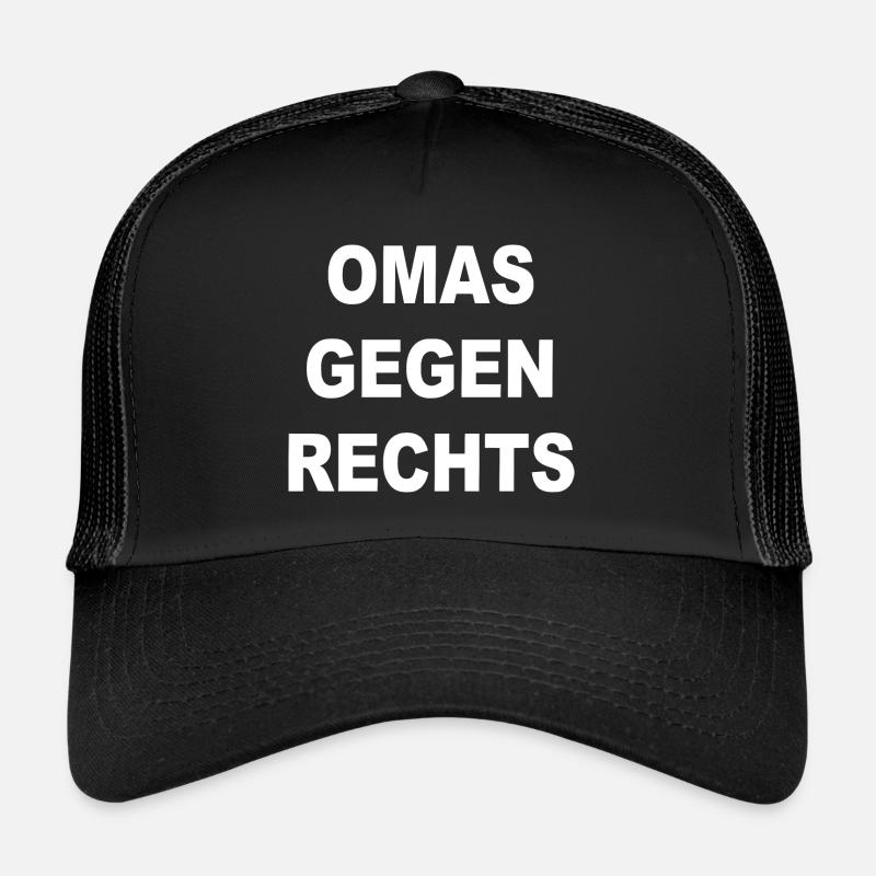 omas gegen rechts - Trucker Cap - Schwarz/Schwarz