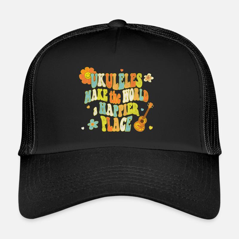 Les ukulélés rendent le monde plus heureux Casquette trucker 
