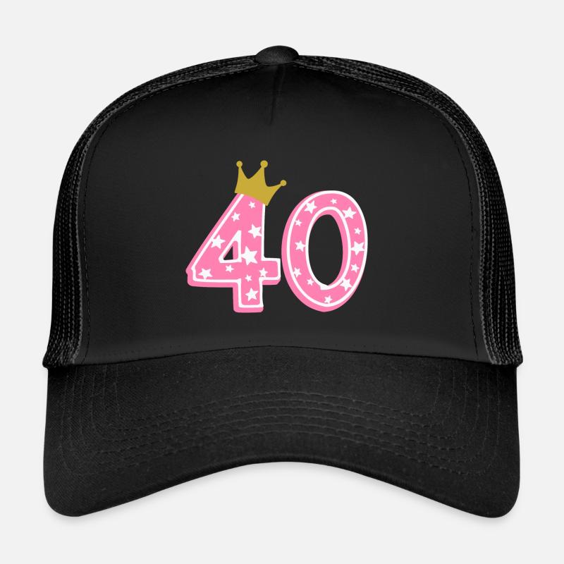 40 Krone 40e anniversaire 40 ans - Casquette trucker - noir/noir