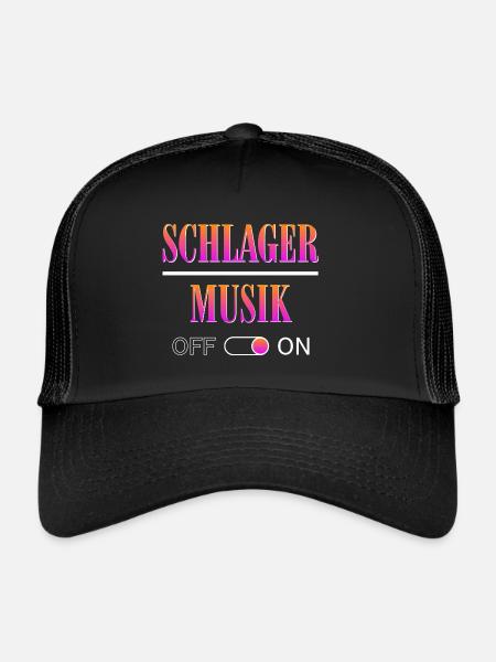 Schlagermusik On - Trucker Cap - Schwarz/Schwarz