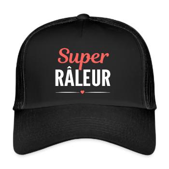 Super râleur humour homme râleur cadeau - Casquette trucker  - noir/noir - Devant