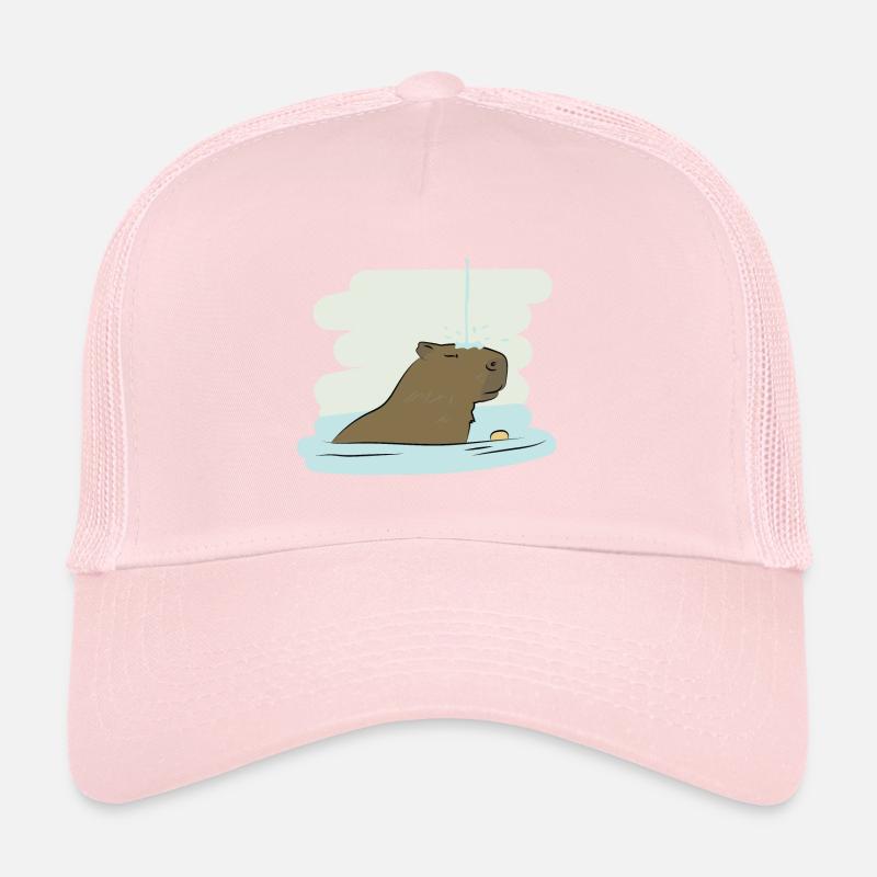 Design d’illustration « Baisers de Capybara » Casquette trucker 