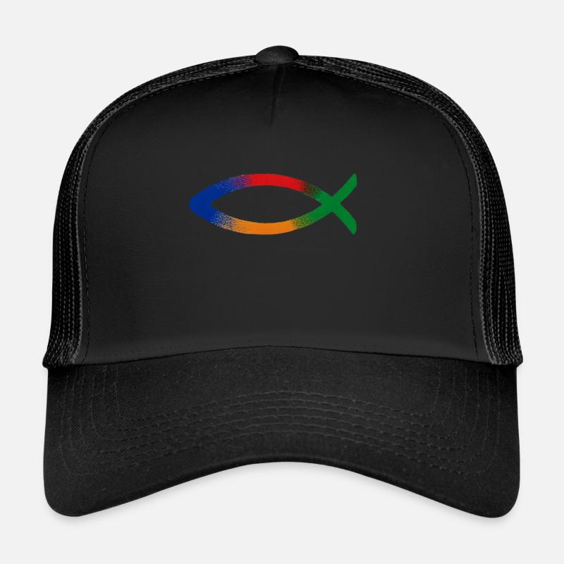 fish - Trucker Cap - black/black