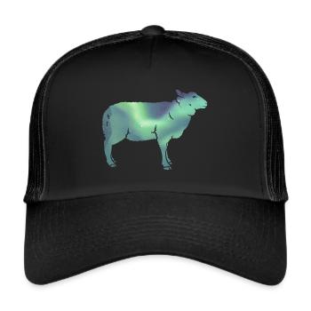 Iceland Sheep Icelandic Sheep IcelandIc Lights - Trucker Cap - black/black - Front