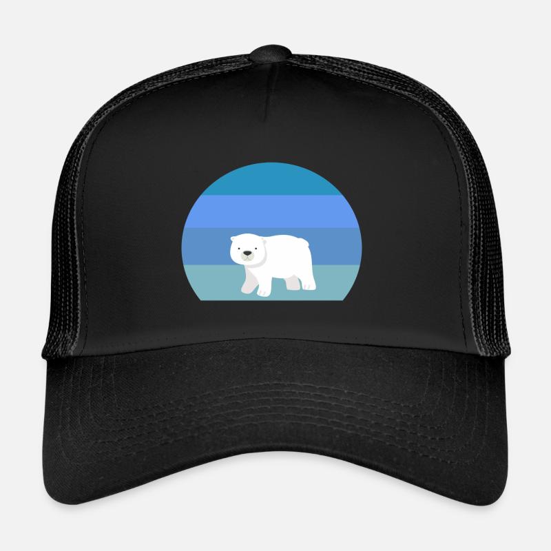 Arktis Tier Retro Eisbär Trucker Cap