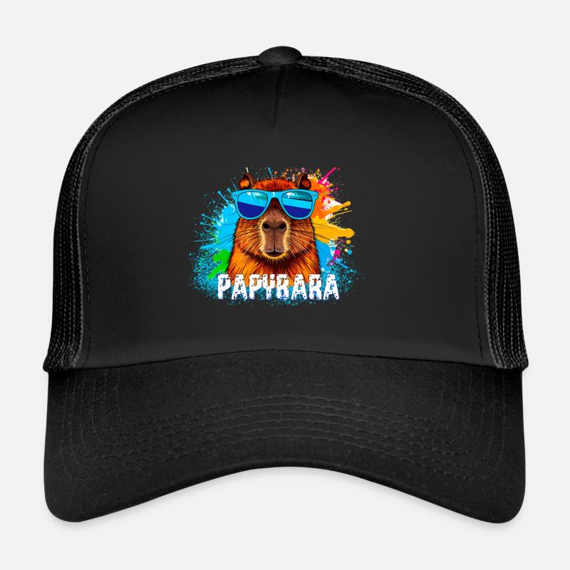 capybara mit sonnenbrille, illustration,graffiti Trucker Cap