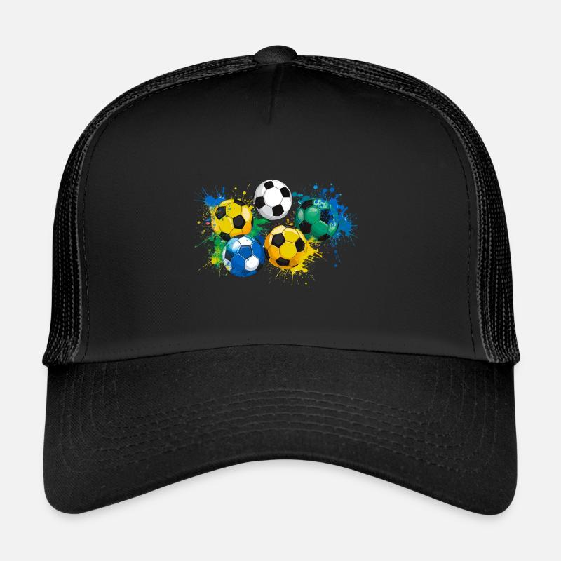 Fußball,Bälle,bunt,Graffiti,Malerei, illustration Trucker Cap