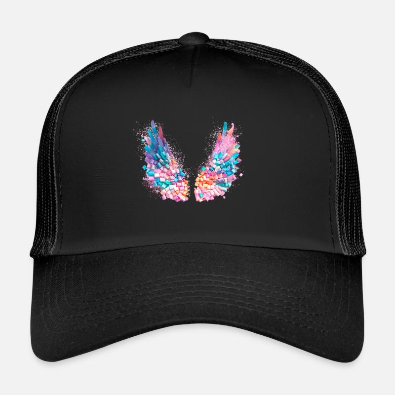 engelsflügel,marshmallows,bunte flügel,graffiti Trucker Cap