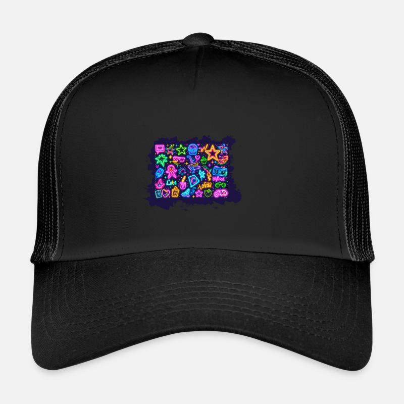 neonglitzernden, nostalgisch,Popkultur,retro Trucker Cap