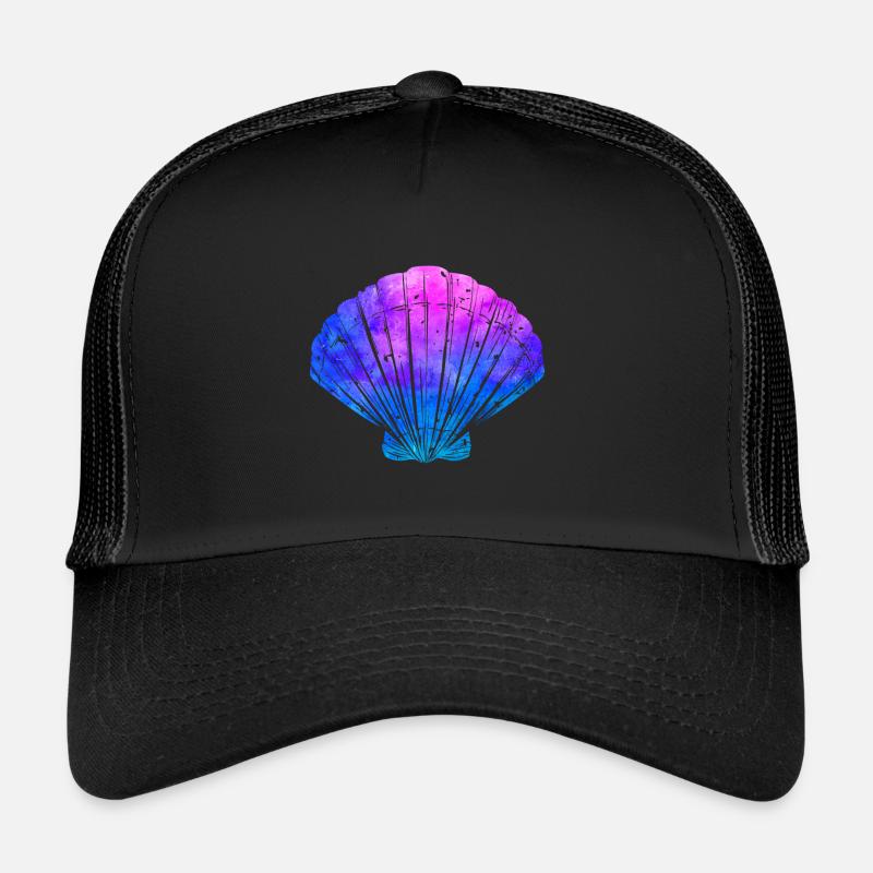 Pink Ocean Shell Beach Life Trucker Cap
