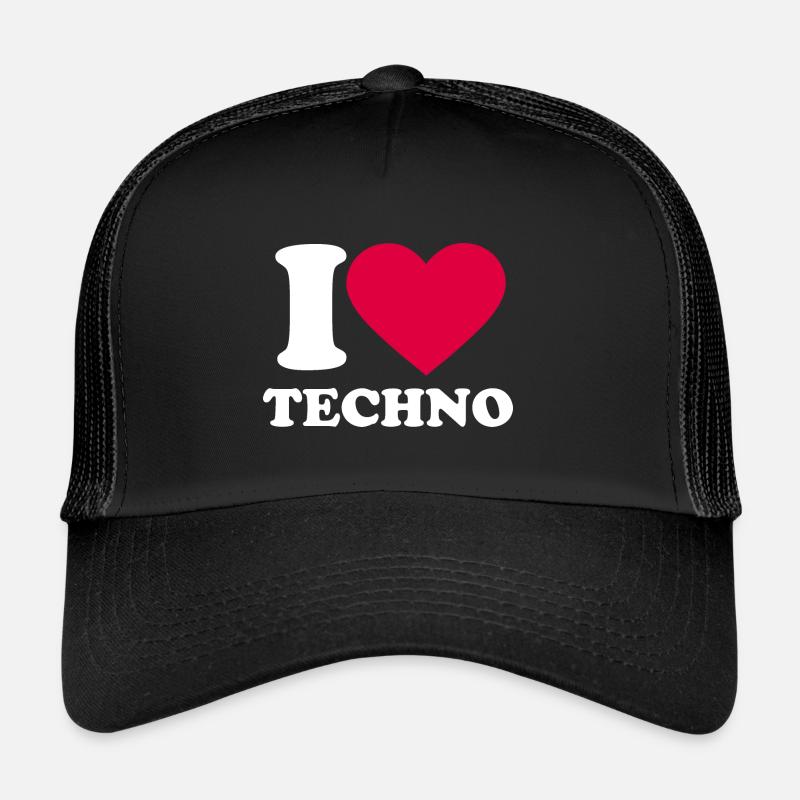 I love techno Trucker Cap
