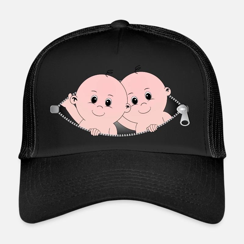 Enfants sortant d'une poche à fermeture éclair Casquette trucker 