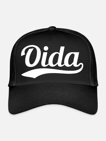 Oida Swoosh - Casquette trucker  - noir/noir - Devant