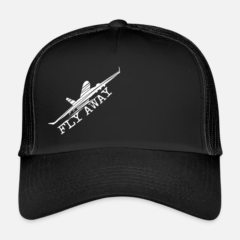 avion - Casquette trucker  - noir/noir