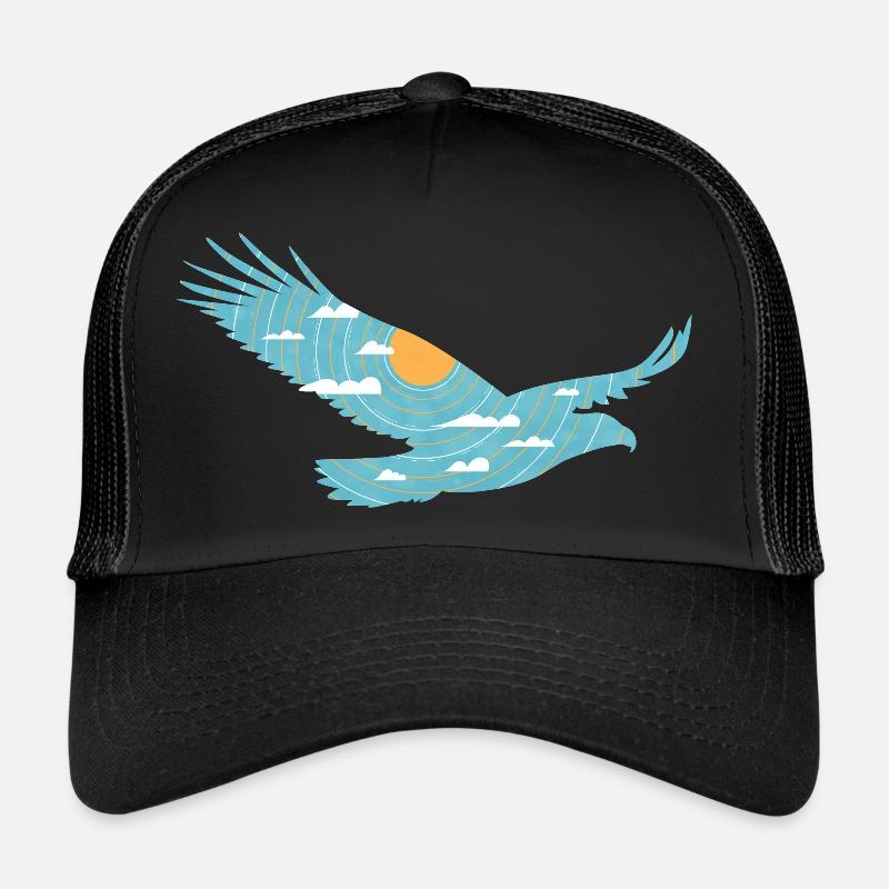 Oiseau & Soleil - Casquette trucker  - noir/noir