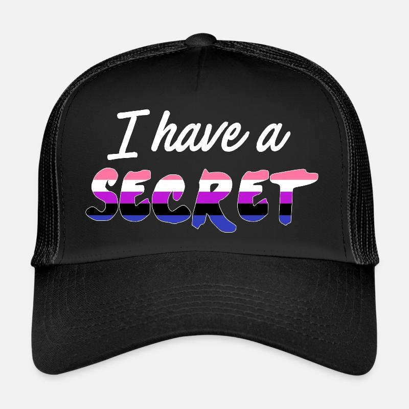 I have a secret, Genderfluid - Trucker Cap - black/black
