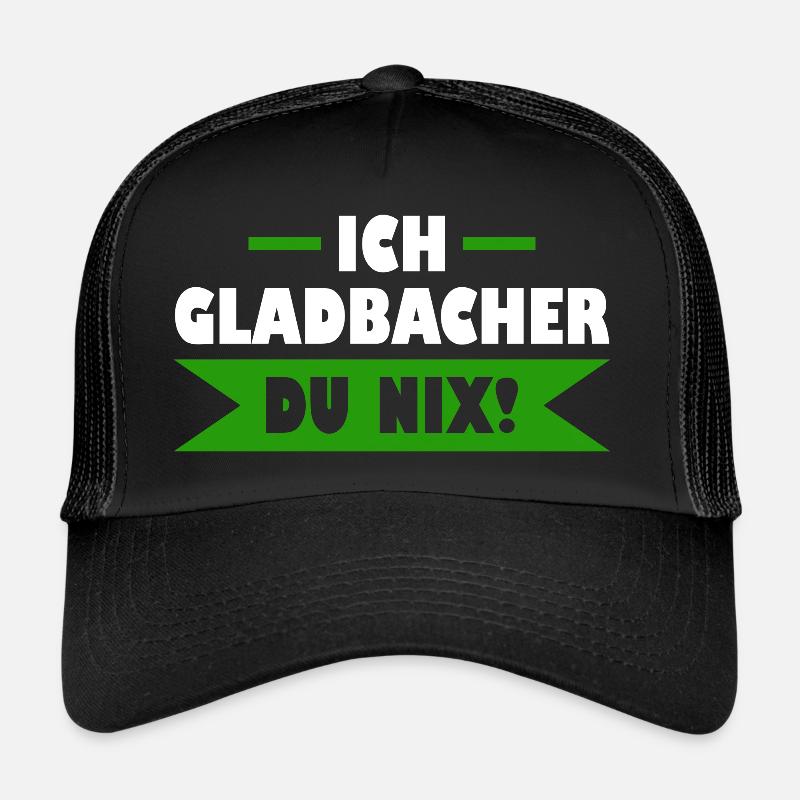 Mönchengladbach Gladbacher - Trucker Cap - Schwarz/Schwarz