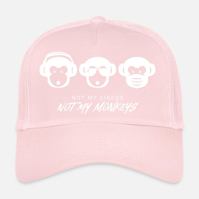 Muniax Monkeys Masque Blanc Casquette trucker