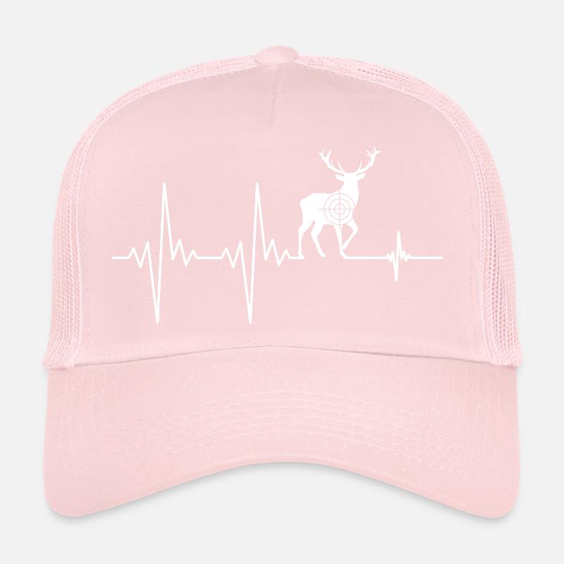 Hirsch Herzschlag Jäger Jagd Rotwild Trucker Cap