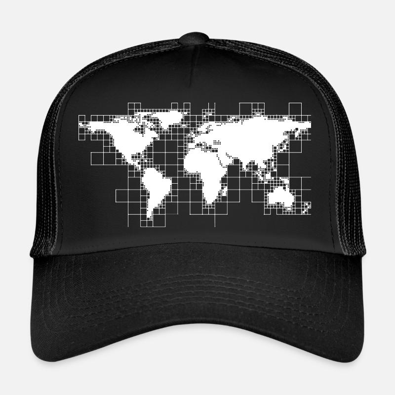 Monde de la planète Raster Digital Casquette trucker 