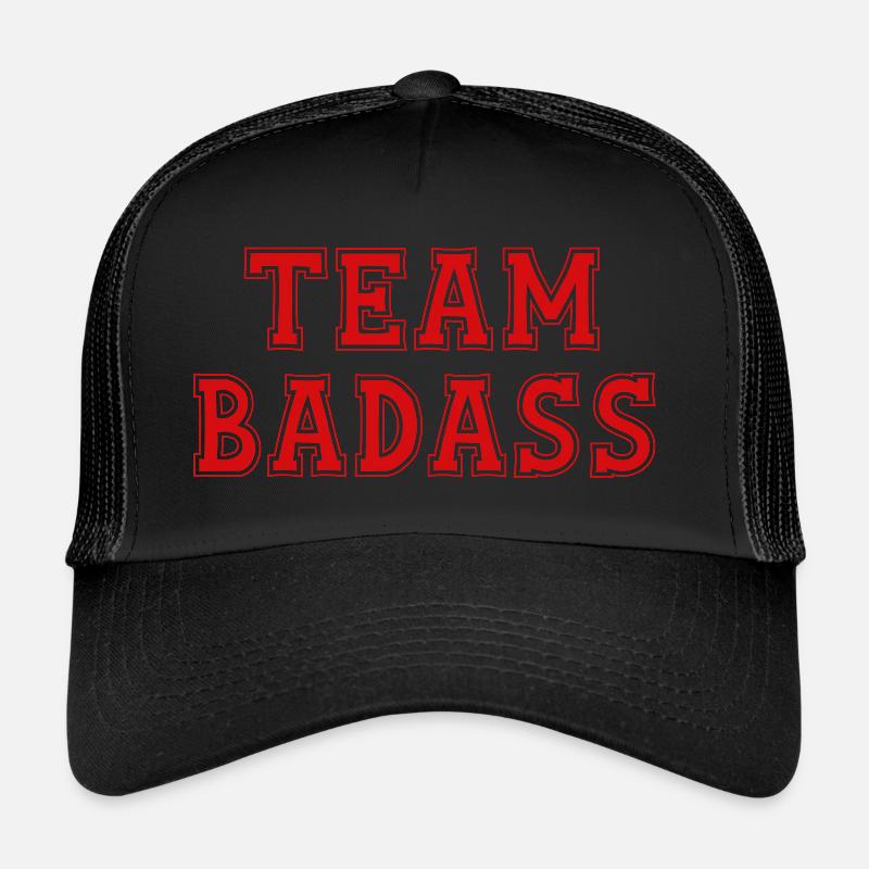 ÉQUIPE BADASS - Casquette trucker  - noir/noir