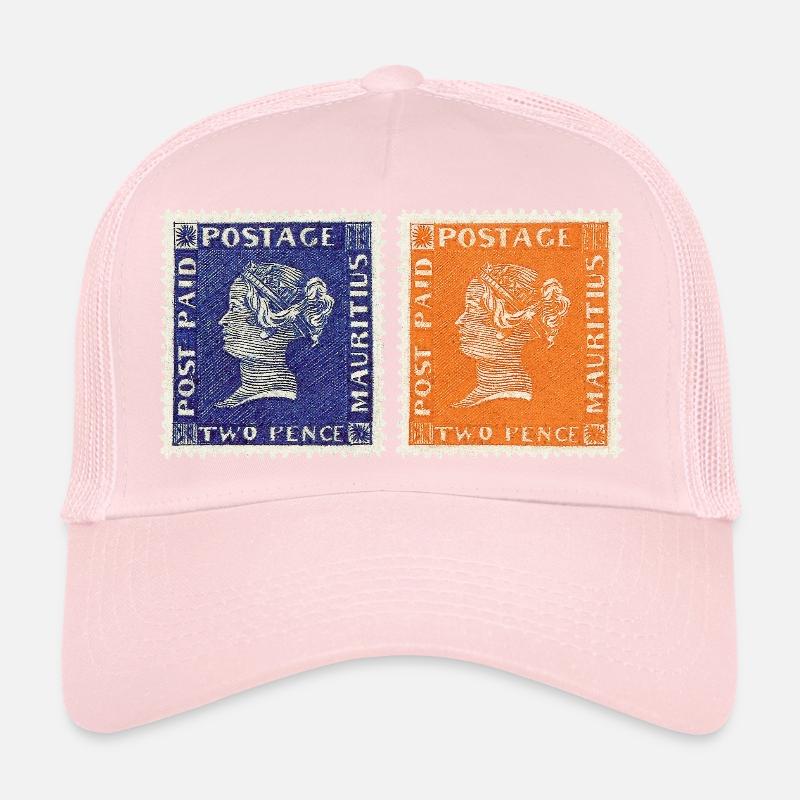 Red and Blue Mauritius Trucker Cap