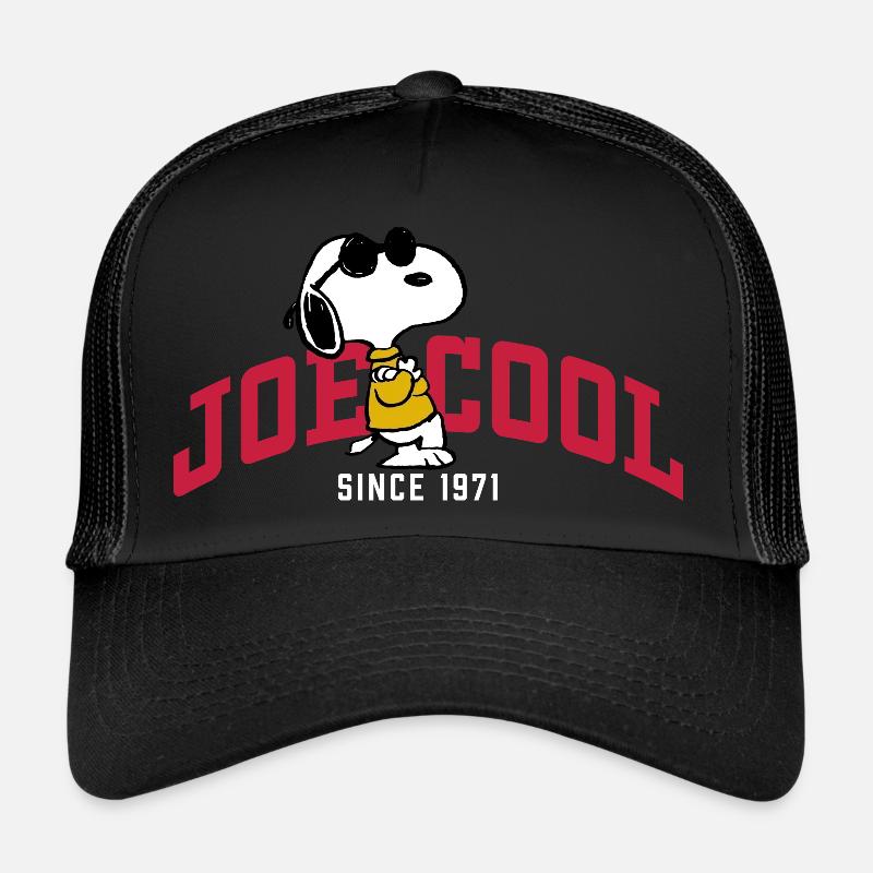 Peanuts Snoopy Joe Cool Since 1971 - Casquette trucker  - noir/noir