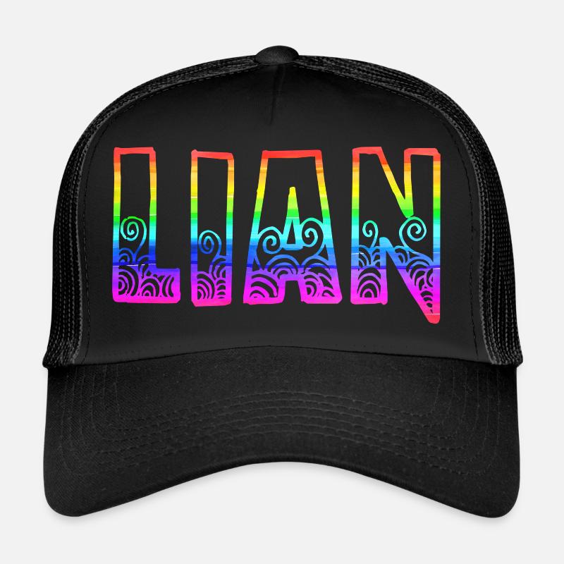 lian rs rainbow Trucker Cap
