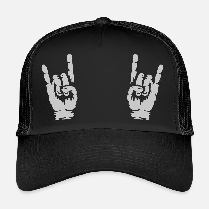 Music Heavy Metal Hands Trucker Cap